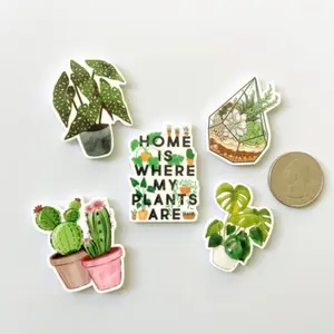 Plant Mom Fridge Magnets | Indoor Gardening Gifts | Philodendron | Monstera | Terrarium | Home Is Where My Plants Are | Plant Lady | Cactus Decor Set kitchen magnet