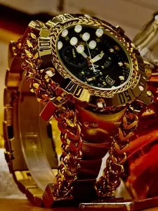 Men's Punk Style Watch, 316L Stainless Steel Wristwatch Ip Plated, High Precision Quartz Chronograph, Rotating Bezel, Durable Design for Daily Wear, Stylish Watch