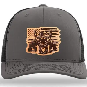 Hunter Elk Deer Duck Shooting with American Flag | SnapBack or FlexFit