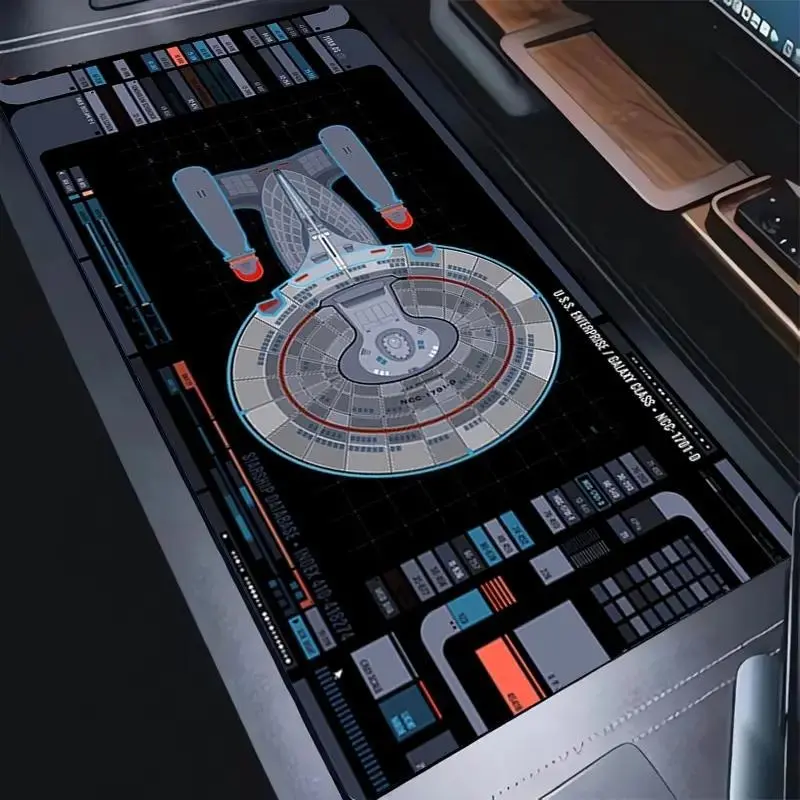 Viral Star Trek Starship Console Mouse Pad | Futuristic Sci-Fi Desk Mat | Oversized Non-Slip | Techy Gamer Vibe