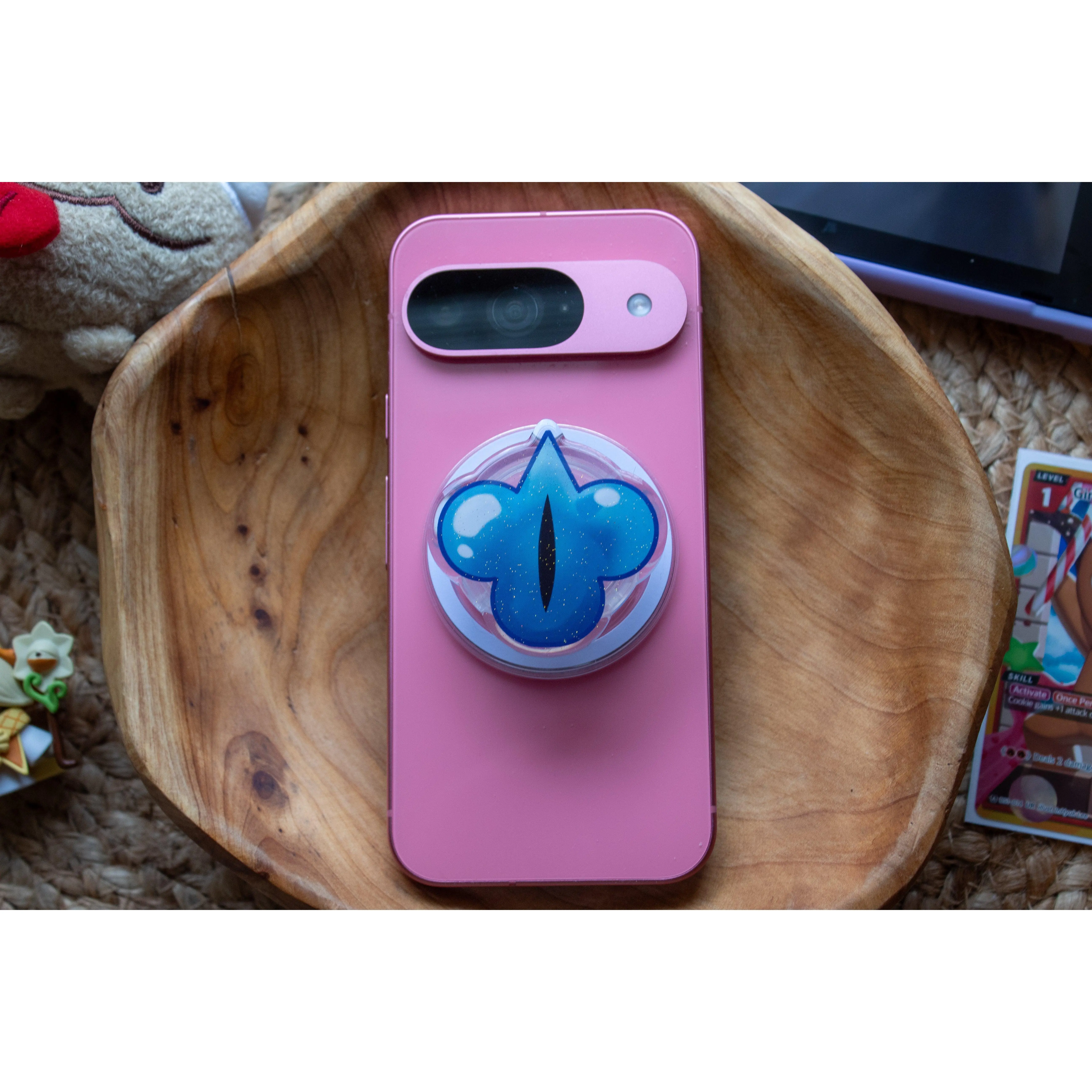 CRK Shadow Milk Beast Jam Phone Grip and Magsafe Converter Base | Cookie Run Kingdom | Glitter Epoxy Front | 2" x 2"