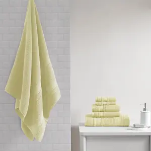 6 Piece Set Cotton Quick Dry Bath Towel