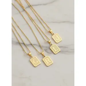 Initial necklace Gold Filled/Cadena Oro Brasilero con dije de inicial