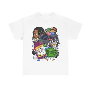 Lucki Rapper Y2k 90s Hip-Hop Vibes Heavy Cotton Graphic T-Shirt Tshirt Shirt HipHop Rap Tee Casual Menswear Retro Top Vintage Comfy