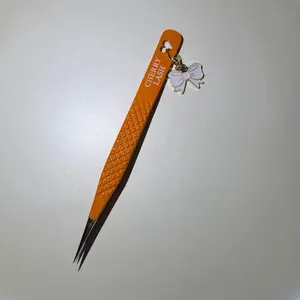 Cherry Lash Lash Tweezer with Fiber Tip for Precise Application and Grooming