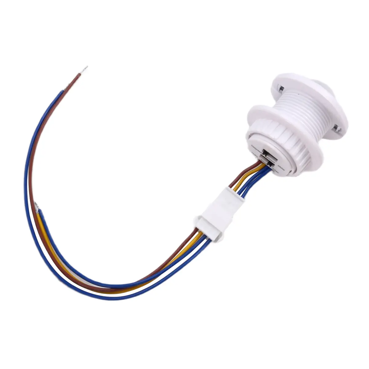 1 x Mini PIR Motion Sensor Light Switch, AC Power Supply 110-220V Infrared Induction Detector, 3-5m Detection Range, Adjustable Time Delay, -20°C to +40°C Compatibility, LED Compatible Auto On/Off for Room, Warehouses & Advertisement Light
