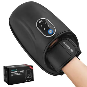 Nekteck Hand Massager - USB Rechargeable Vibratory Selfcare Device with Heat, Compression, 6 Modes for Wrist, Palm, Finger, Gift for Adults (Hand-Based Massage Device), Usb Rechargeable Massagers