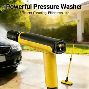 Cordless High Pressure Car Wash Gun, Foldable Portable High Power Washer, Rechargeable Lithium Battery Automatic Cleaning Gun