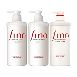 FINO Hair Care Set - 2x550ml Shampoo & Conditioner for Damaged Hair Repair Cleansing Haircare Moisturizing Smooth Gentle Nourishing Repairing Silky