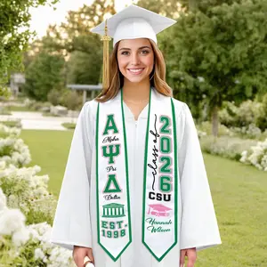 Personalized Sorority Graduation Stole Custom Name Class of 2026, Greek Life Sash, Unique Senior Gift for College Ceremony Outfit Keepsake
