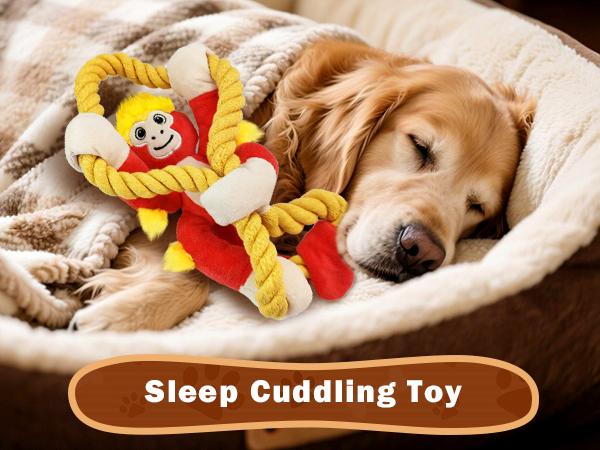 Pull-String Monkey, an Interactive Barking Dog Toy Featuring a Pull Cord, Designed for Tugging by Large Dogs, a Plush Chew Toy for Puppies, Promotes Dental Health, And Is Appropriate for Small, Medium, And Large Dogs