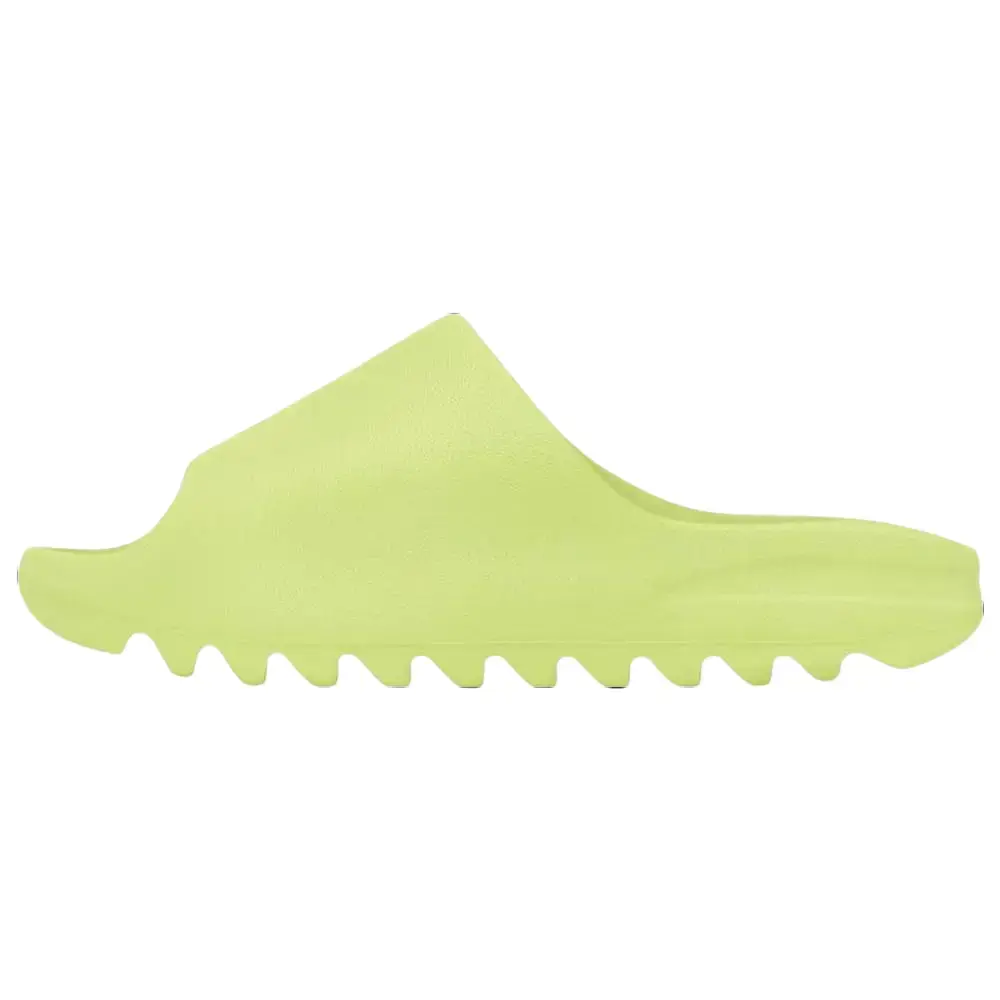 Adidas Yeezy Slides 'Glow Green' Men’s EVA Foam Open-Toe Slip-Ons, Neon Finish, Lightweight Soft Cushioning, Minimalist Basic Casual Wear Sports Footwear