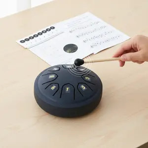 4.5 Inch 8 Notes Portable Steel Tongue Drum with Mallets | Anxiety Relief Percussion Musical Instruments for Kids Boys & Girls