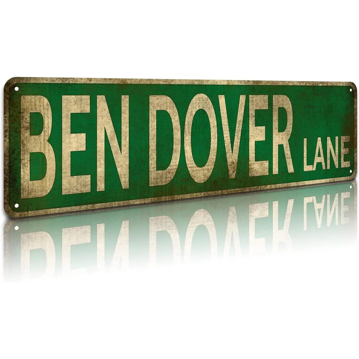 Ben Dover Lane Funny Slim Tin Street Sign, 4"x16" Metal Wall Decor for Bedroom, Kitchen, Home Bar, Decoration Gift (Home Supplies Plaques & Signs)