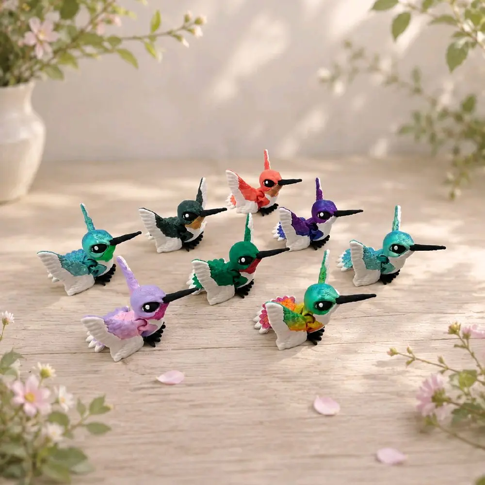 Hummingbirds - Realistic 3D Printed Articulating Mini Fidget Animals