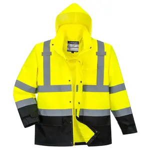 PORTWEST® Hi Vis Contrast Rain Jacket - ANSI Class 3 - Polyester - US366