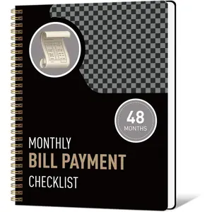 monthly bill payment checklist & Financial Planner Notebook – 4-Year Budget Organizer with 960 Bill Records, Income & Expense Tracker, Debt Payoff Log, and Savings Goals
