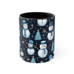 Festive Christmas Snowman Mug - 11oz Coffee Cup | Perfect Holiday Gift