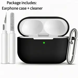 【2 in 1】 Silicone Case Cover with Cleaner Kit for AirPods Pro 3,Supports Wireless Charging, Protective Skin with Carabiner Shockproof Protection