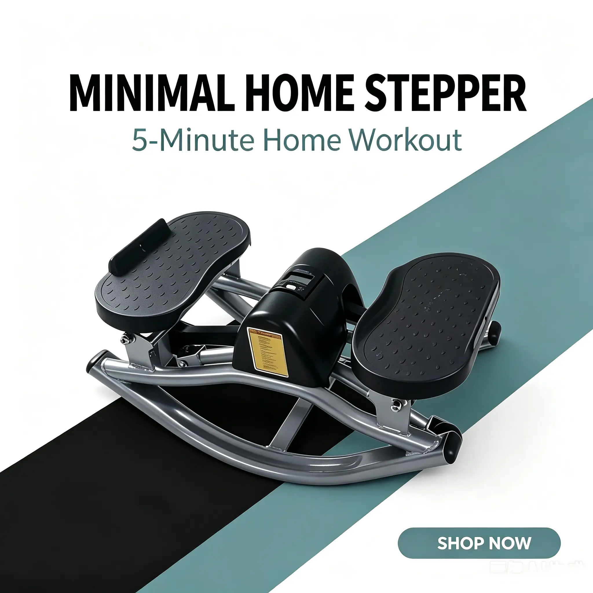 Rocking Stepper Exercise Machine, Side‑to‑Side Lateral Stepper with Digital Counter Display, Compact Quiet Hydraulic Rock Stepper for Home Indoor Use, Lower Body Training Fitness Equipment, Comes with Anti‑Slip Mat
