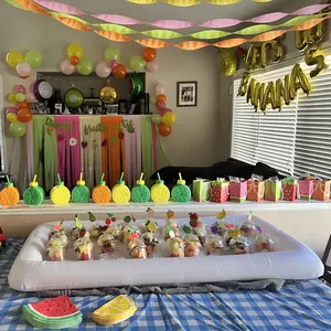 Inflatable PVC Ice Serving Tray, 1pc/2pcs/3pcs, Perfect for Food and Beverages, Ideal for Summer Outdoor Pool Parties, Water Sports