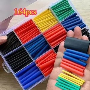 Heat Shrink Tubing Kit Marine Grade Heat Shrink Wrap 2:1 Ratio Adhesive Lined Industrial Shrink Tube Electrical Wire Cable Shrink Tubing for Insulation Protection (Assorted Colors), Home