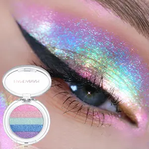 Chameleon Eyeshadow Palette, Five Colors Pearl Glitter, Long-Lasting Metallic Shine, Festival Eye Makeup, Highlighter for Eyes & Cheeks, Glitter Shimmer Eyeshadow