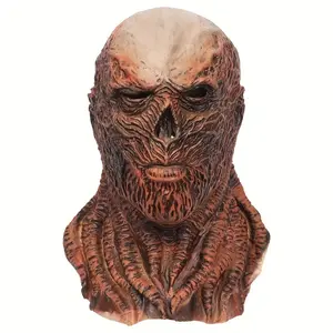 Vecna Stranger Things 4 Horror Light-Up Latex Mask, Halloween Cosplay Headgear for Christmas & Birthday, Fashion Face Covering Accessories