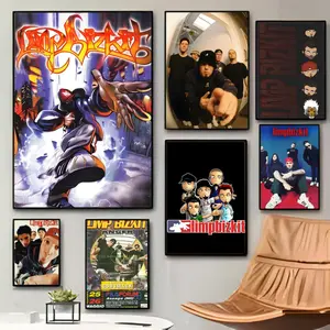 Nu-Metal Pioneers Limp Bizkit Poster Poster Poster Waterproof Moisture-proof Scratch-resistant Durable HD And Sticky Suitable For Gifting And Wall Decoration In The Living Room Bedroom Cafe Bar Corridor Wall Art