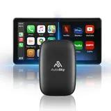 AutoSky AI Box Lite Wireless CarPlay Adapter - Car Video Player, Plug&Play, Wireless Android Auto, Wi-Fi Streaming for Road Trips, 2 Streaming Apps (Netflix, YouTube), Houston, TX-Based Support, Auto Accessory | Requires Factory Wired CarPlay