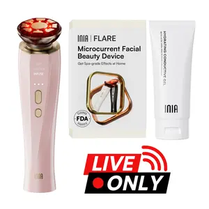 【LIVE EXCLUSIVE】INIA FLARE All-in-One Facial Beauty Device, 3-in-1 Facial Massager Beauty Device for Face and Neck Skin Rejuvenation Lifting/ Tightening/ Infusing, Perfect Gift Season Pick