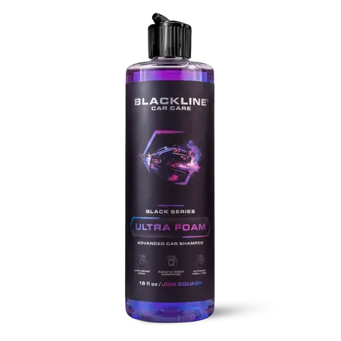 BLACKLINE® ULTRA FOAM 16oz Car Shampoo - pH-Neutral High-Foaming Fresh Scent, 2-4oz Per Use, Safe for Foam Cannons & Bucket Washes, All Vehicle Finishes, Car Detailing & Automotive Detailing Products