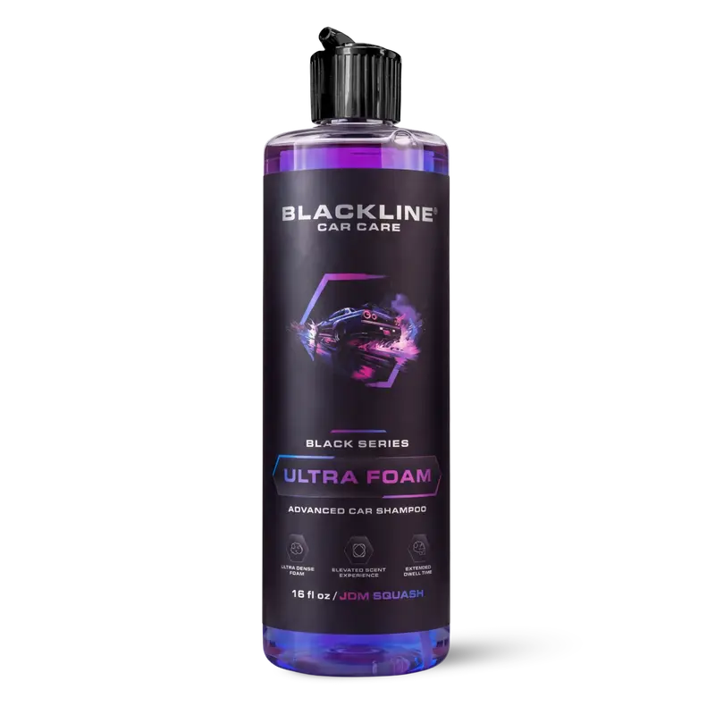 BLACKLINE® ULTRA FOAM 16oz Car Shampoo - pH-Neutral High-Foaming Fresh Scent, 2-4oz Per Use, Safe for Foam Cannons & Bucket Washes, All Vehicle Finishes, Car Detailing & Automotive Detailing Products