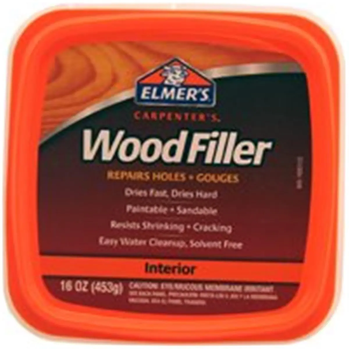 Elmers Products E849D8 Pint Interior Wood Filler, Paintable Surface, Interior Fill, Repairs Gaps