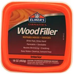 Elmers Products E849D8 Pint Interior Wood Filler, Paintable Surface, Interior Fill, Repairs Gaps