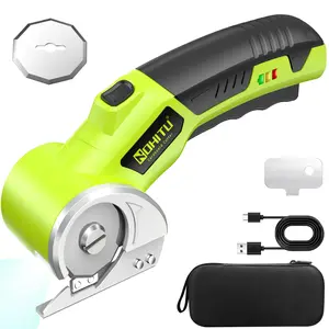 Cordless Electric Scissors: 4V Rechargeable Cardboard Cutter, with LED Light, for Fabric Carpet Carton Plastic Leather Cloth