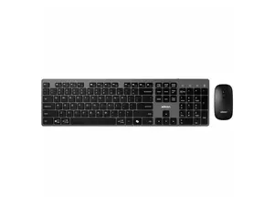 Adesso Wireless Scissor Switch Keyboard and Mouse Combo with Copilot AI Hotkey - Multi-OS Compatible for Mac, Quiet Switches, USB-A 2.4GHz Dongle