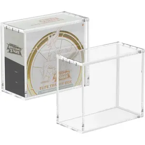 ETB Acrylic Case Trainer Box Protector 8mm Thick Lid 6 Magnets UV Protection Dustproof Display Case Easy Top Loading Compatible with Trainer Boxes