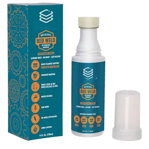 Printer Adhesive Glue Bed Weld ,  Grip Reduces Warping for ABS, ASA, PLA, and PETG Filament  Compatible Build Plates, 118ml, 4 fl oz