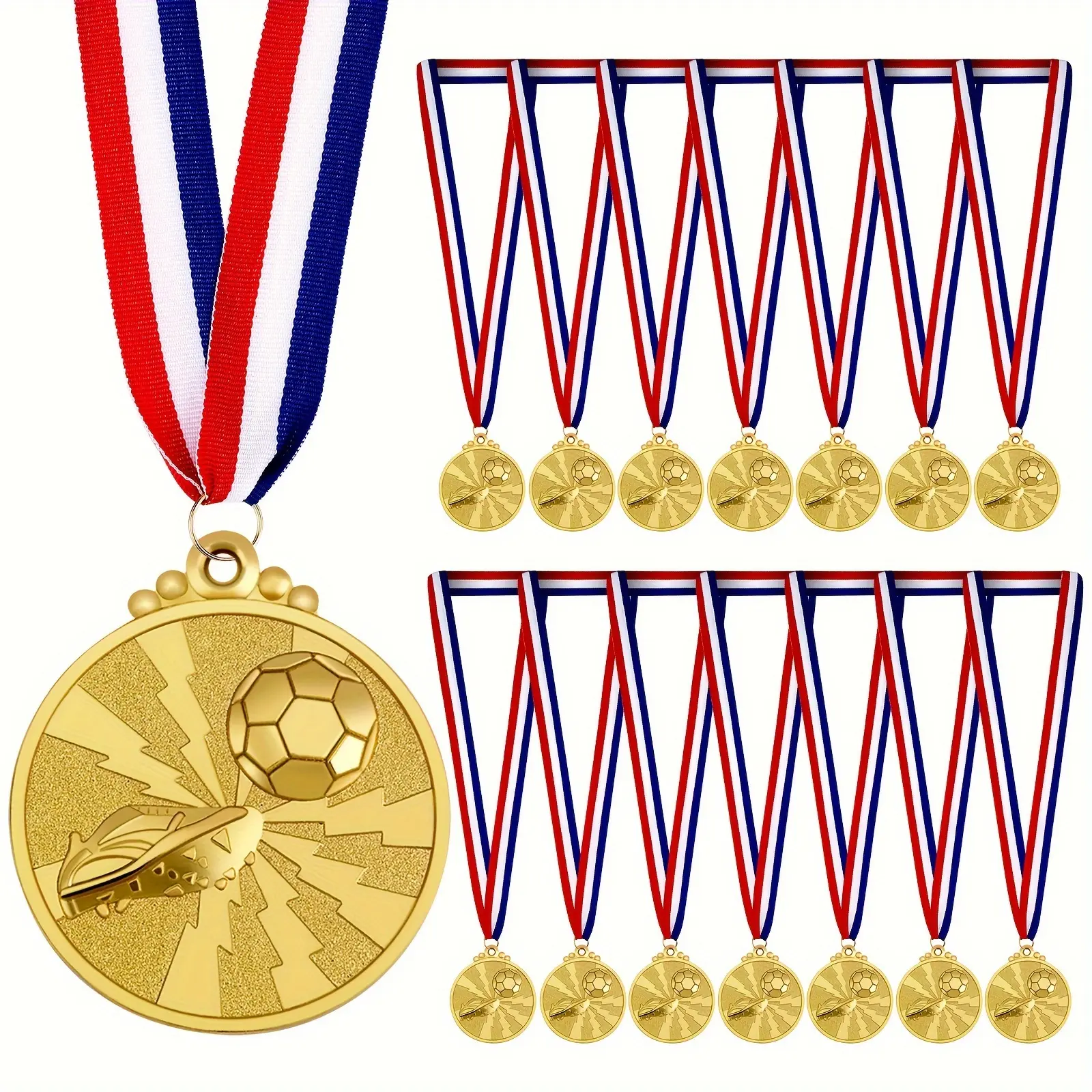 12-Pack Premium Soccer Awards Medals - Ideal for Football Tournaments, School Sports Days & Club Competitions - Durable, Attractive Design to Honor Achievements