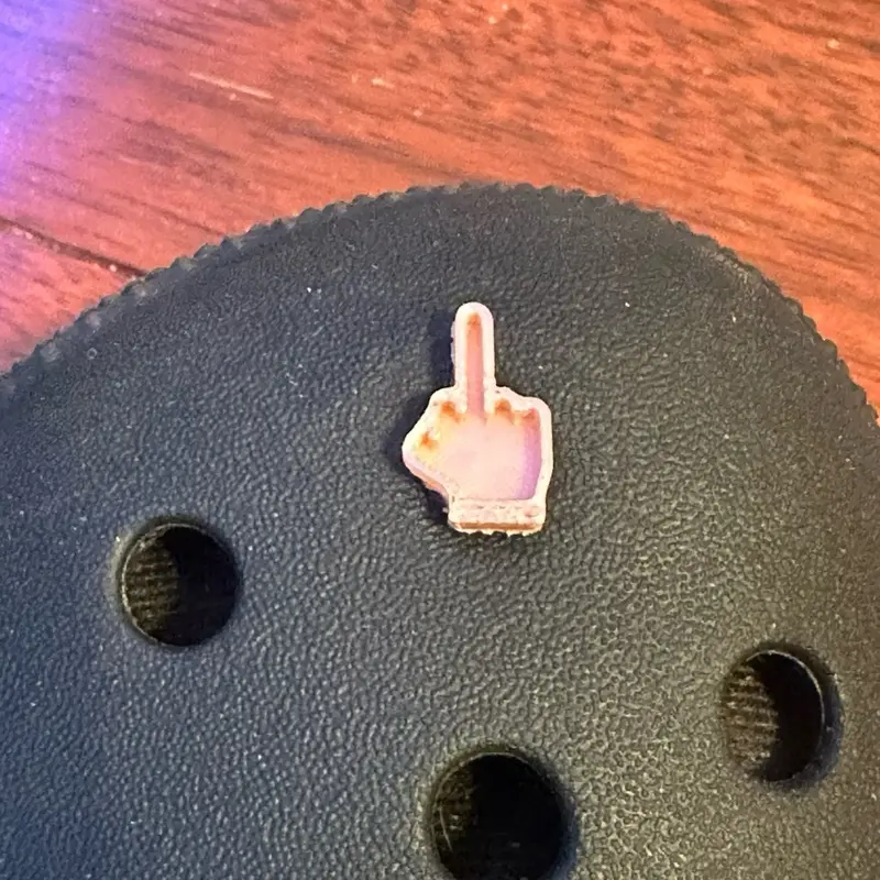 (4) Hand Sign Croc Jibbitz - Unique Product as Shown in Image