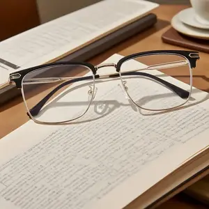 Classic Elegant Square Glasses - Retro Metal Frame Non-Prescription Glasses, Unisex, Suitable for Office, Party, Photography - Ideal Gift for Birthdays, Anniversaries, Easter, Carnival, No Batteries Needed, Durable Party Glasses