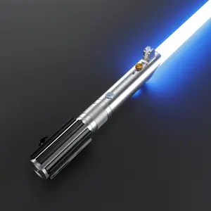 Anakin Lightsaber Smooth Swing Alloy Metal Handle Hilt Real Heavy Dueling Rechargeable Cyberpunk LED Light Sword Toy halloween dress cosplay Dual Tech Options,  Christmas Gift, Toys for Grown ups Custom