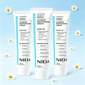 NIDA Youthful Formula Ultimate Moisturizing Cream (100mL) / Collagen, Niacinamide, Centella Asiatica, Hyaluronic Acid / Wrinkles, Dark Spots, Skincare Hydrating Daily Moisturizer Moisture Hydrate