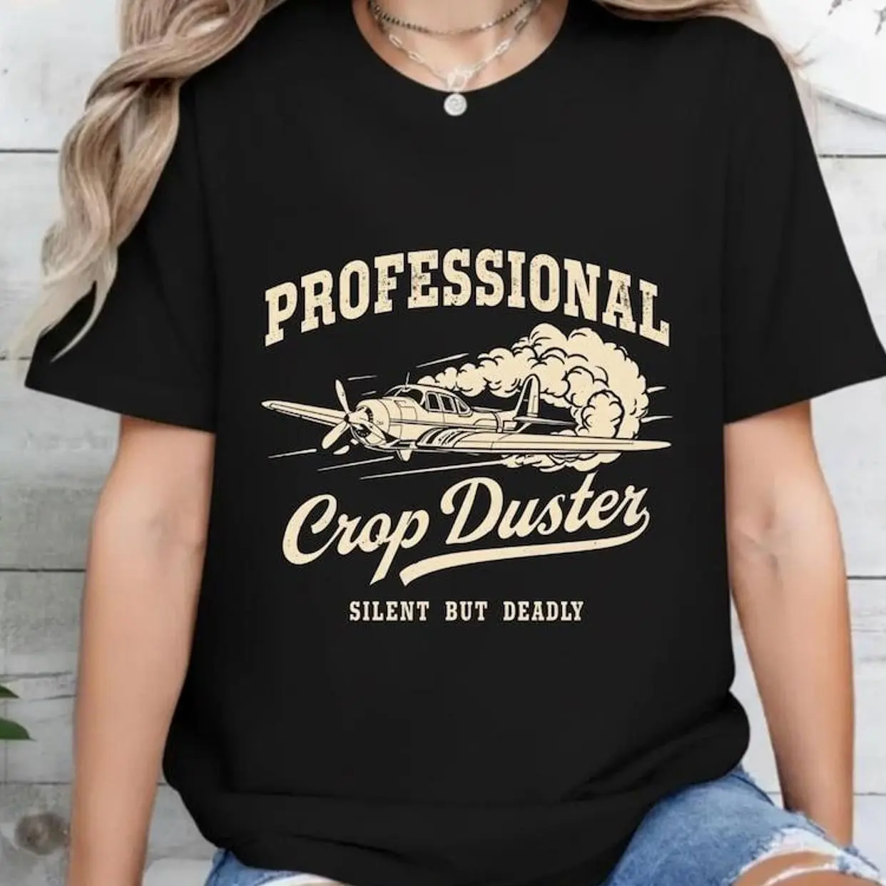Funny Professional Crop Duster Tshirt, Father's Day Shirt, Trending Meme Graphic Tee, Unisex Crewneck Menswear and Womenswear