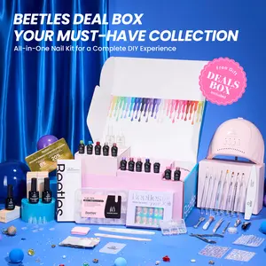 [Exclusive to TikTok]Beetles Gel Nail Polish Deal Box - Gift Box Wild Gleam Collection 36Colors Nail Polish Kit 75 Pcs for Women Girls Gel & Top Base Coat with Brushes & False Nails Tip Must Have Salon at Home