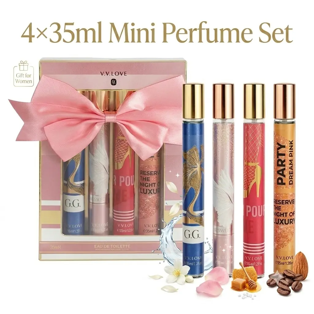 4-Pc Mini Perfume Discovery Set | Luxury Travel Size Fragrance Gift