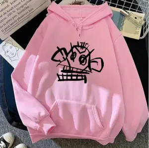 Fashion Anime Arcane Jinx Monkey Graffiti Hoodie Women/men Harajuku Style Sweatshirt Spring/Autumn Hoodies Game Lovers Tops