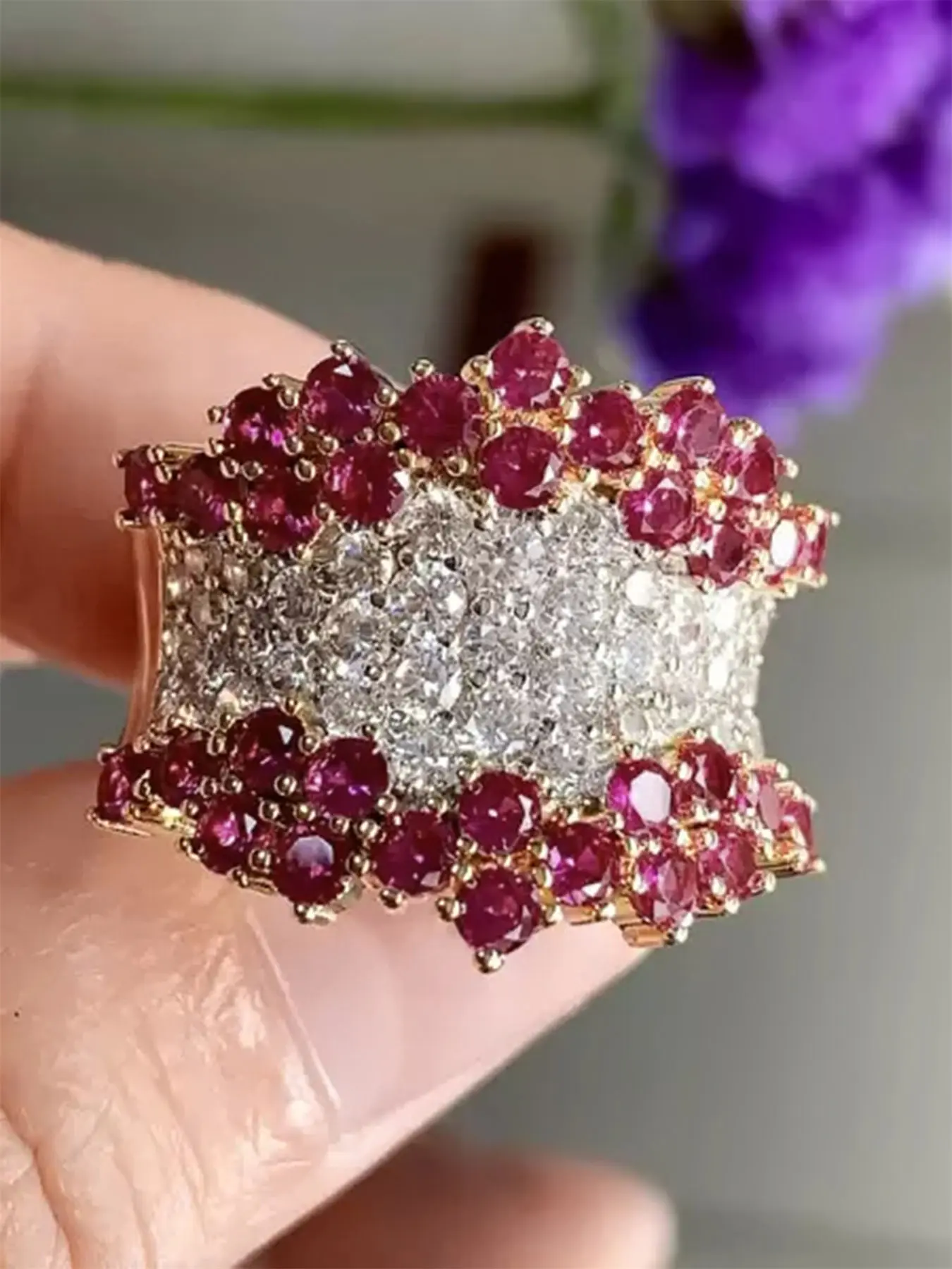 1 PC Luxury Cubic Zirconia Designs Ring For Women For Wedding Engagement Anniversary Party Jewelry Valentine's Day Gift