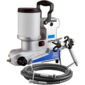 Portable Airless Paint Sprayer, 2.5 L/Min High Flow, 3 Adjustable Speeds, 2L Capacity with 5m Hose, Wall Sprayer for DIY Projects and Emulsion Paint